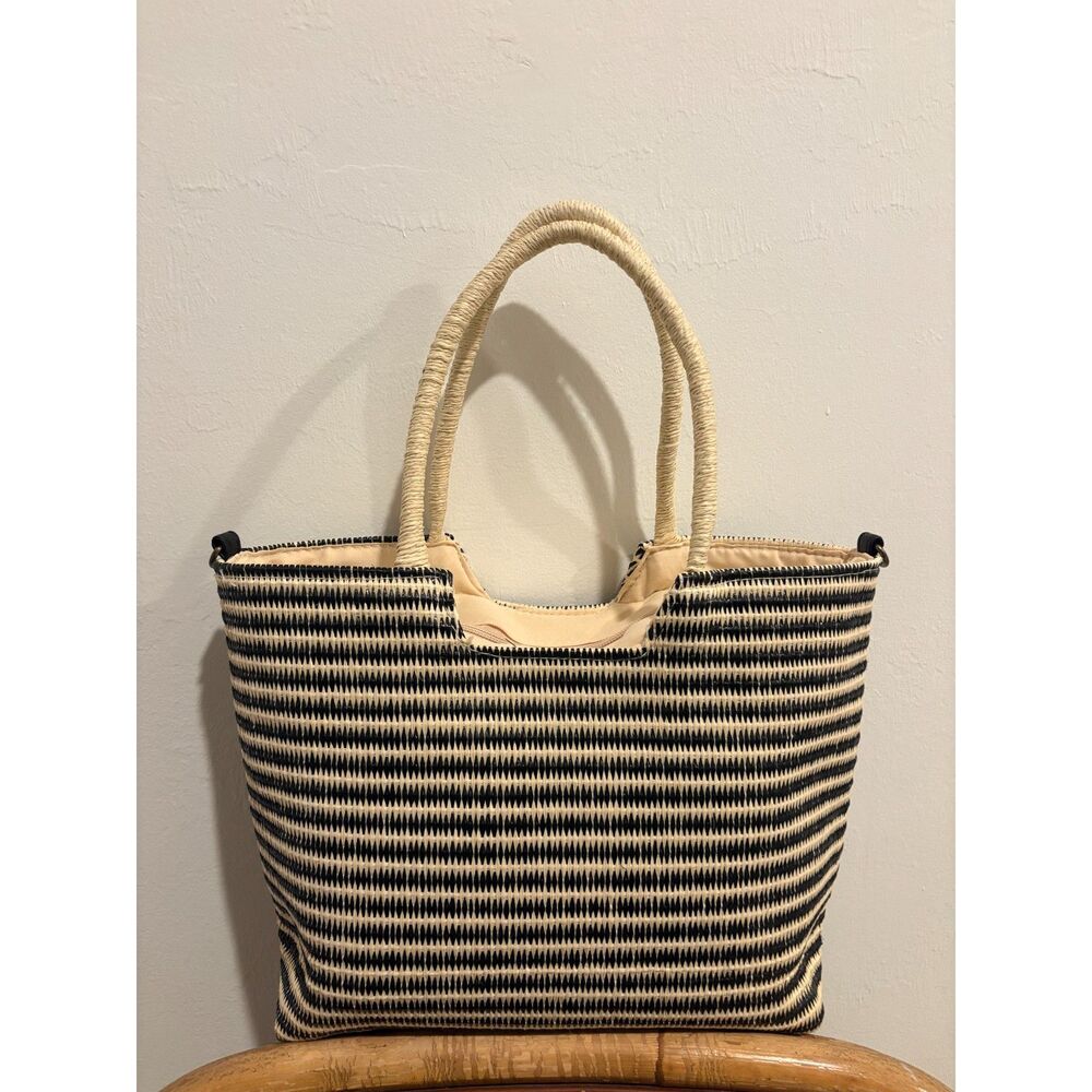 SunnSand Wicker black and white bag Vintage